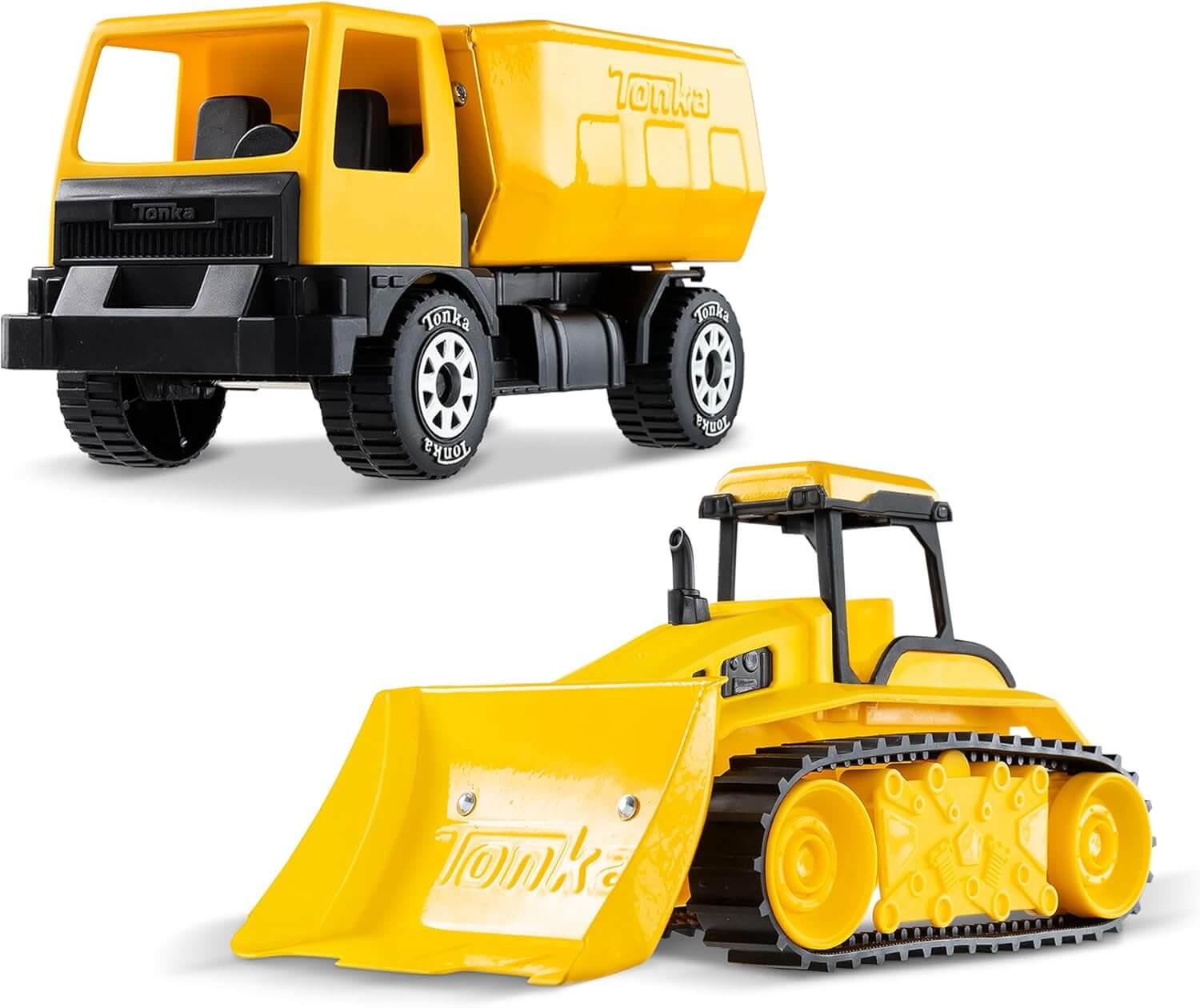 Dump Truck & Bulldozer, 2-Pack