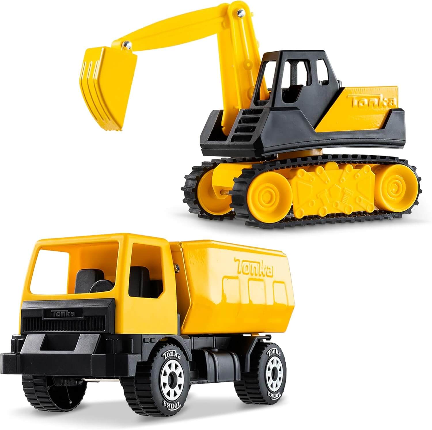Dump Truck & Excavator, 2-Pack